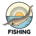 Sturgeon fishing banner