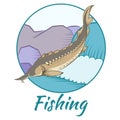 Sturgeon fishing banner