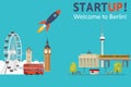 Sturtup, welcome to Berlin Royalty Free Stock Photo