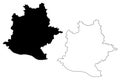 Stuttgart City Federal Republic of Germany, Baden-Wurttemberg map vector illustration, scribble sketch City of Stuttgart map