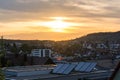 Stuttgart Feuerbach Landscape Sunset Solar Panels Neighborhood M