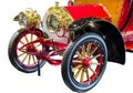 Closeup of model wheel model Mercedes Simplex 60 PS. Model 1903