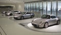 Stuttgart, Germany - February 12, 2016: Interior and exhibits of Porsche Museum