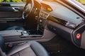 Stuttgart, Germany - January 23, 2020: Original Mercedes E-class W212 interior, avantgarde, Mercedes logo, dash board.