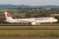Onur Air Airbus A321Neo airplane at Stuttgart airport