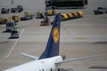 Stuttgart, GERMANY - May: Lufthansa aircraft at Stuttgart Airport Royalty Free Stock Photo