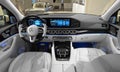 Mercedes Maybach GLS 600 - Modern Car Interior. Concept For Automobile And Technology