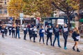 Stuttgart, Germany - October 19, 2019: Demonstration against human trafficking. Not for sale. Human is not a product Royalty Free Stock Photo