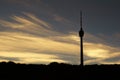 STUTTGART,GERMANY - SEPTEMBER 29,2019: The TV Tower This old building is in Jahnstrasse,outside of the city and in the woods