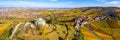 Stuttgart Grabkapelle grave chapel WÃÂ¼rttemberg Rotenberg vineyard aerial photo panoramic view autumn in Germany