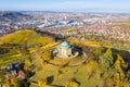 Stuttgart Grabkapelle grave chapel WÃÂ¼rttemberg Rotenberg vineyard aerial photo view autumn in Germany