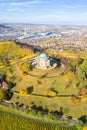 Stuttgart Grabkapelle grave chapel WÃÂ¼rttemberg Rotenberg vineyard aerial photo view travel in Germany