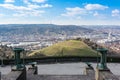 Stuttgart Landscape Germany TV Tower Vineyards Beautiful Blue Sk Royalty Free Stock Photo