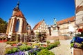 Stuttgart Schillerplatz square in springtime, Germany EU