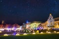 Stuttgart Schlossplatz square, Christmas decor Royalty Free Stock Photo