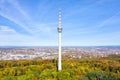 Stuttgart tv tower Germany skyline aerial photo view town architecture travel