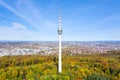 Stuttgart tv tower skyline aerial photo view town architecture travel