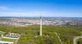 Stuttgart tv tower skyline aerial photo view town architecture travel panorama