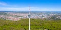 Stuttgart tv tower skyline aerial photo view town architecture travel panoramic view