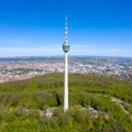 Stuttgart tv tower skyline aerial photo view town architecture travel square