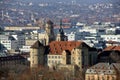 Stuttgart, view over the city from Galatea-Point at Eugensplatz, Germany