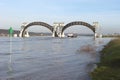 Stuw Driel, the weir in river Rhine (Nederrijn, th