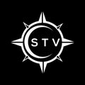 STV abstract technology logo design on Black background. STV creative initials letter logo concept Royalty Free Stock Photo