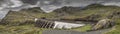 Stwlan Dam and the Moelwyn mountains. Royalty Free Stock Photo