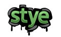 STYE writing vector design on white background Royalty Free Stock Photo