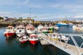 Port buildings in the small town of Stykkisholmur, Iceland