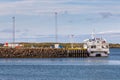 Port buildings in the small town of Stykkisholmur, Iceland