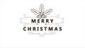 Style animation writing typhography for Merry Christmas greeting