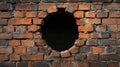 style brick wall hole Royalty Free Stock Photo