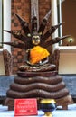 Style of buddha with a naga Royalty Free Stock Photo