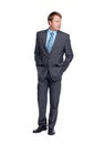 Style, business and mature man in a studio with a luxury, classy and stylish suit outfit. Fashion, corporate and male