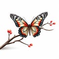 Style butterfly black background rare small blue butterfly decorative peacock butterfly brown butterfly letter