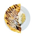 crepes with banana Royalty Free Stock Photo