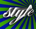 Style 3d Script Word Fashionable Trend Fad Beauty in Vogue