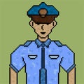 Style design pixel police illustration