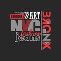 nyc bronx jeans denim Royalty Free Stock Photo