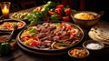 style dinner mexican food family Royalty Free Stock Photo