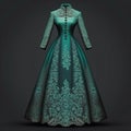 style fashion evening wedding dress retro long dress clothing design. luxury.