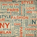 STYLE and FASHION word cloud concept.