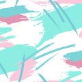 Style grunge abtract blue pink background. Dirty distressed modern illustration. Damages splashed messy texture. Crosses