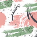 Style grunge abtract green pink background. Dirty distressed modern illustration. Damages splashed messy texture