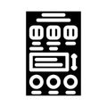 style guides technical writer glyph icon vector illustration