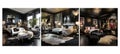 style hollywood glam bedroom interior design ai generated