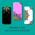 Style Mobil Phone Covers with Oriental Decorative Elements, Vintage Style. Exclusive Design