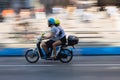 Style photos of a motorcycle in the streets in Madrid Royalty Free Stock Photo