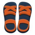 Style sandals icon, cartoon style